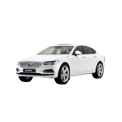 SCVWKAJA Massstabsgetreues Modell Auto 1:18 Für Volvo S90 Legierung Auto Modell Casting Metall Fahrzeug Modell Sammlung Hause Dekoration Die-cast Fahrzeug(White) von SCVWKAJA