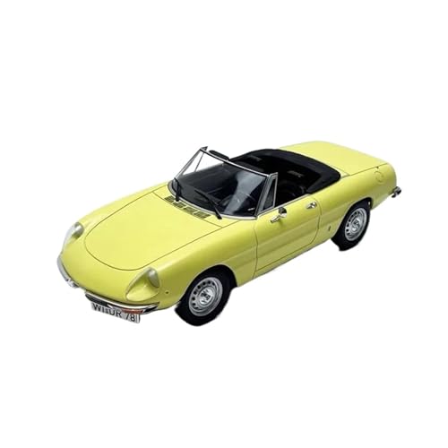 SCVWKAJA Massstabsgetreues Modell Auto 1:18 for Alfa Romeo 2000 Retro Vintage Auto Sammlung Ornamente Luxus Statische Auto Modell Die-cast Fahrzeug(Yellow) von SCVWKAJA