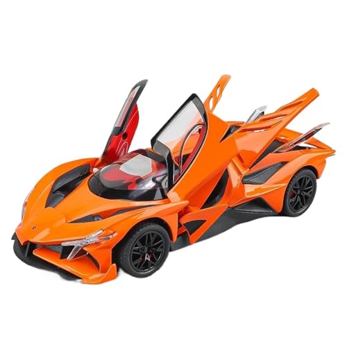 SCVWKAJA Massstabsgetreues Modell Auto 1:18 for Apollo Evo Zinklegierung Modernes Handwerk Automodell Metall Klassische Simulation Ornamente Die-cast Fahrzeug(Orange) von SCVWKAJA