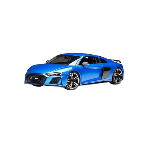 SCVWKAJA Massstabsgetreues Modell Auto 1:18 for Audi R8 V10 Fertige Statische Legierung Automodellsammlung Inneneinrichtung Die-cast Fahrzeug(Blue) von SCVWKAJA