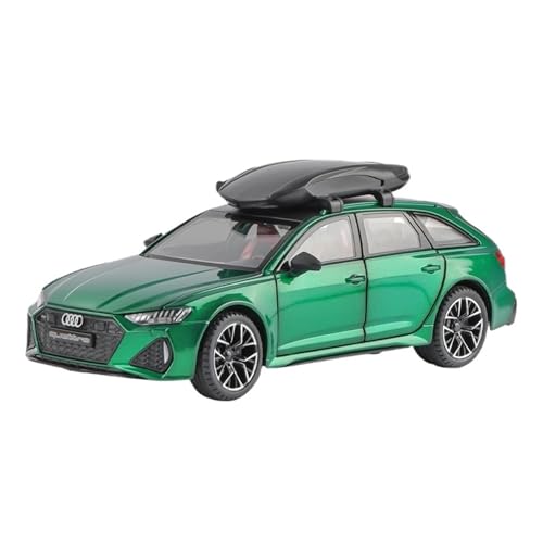 SCVWKAJA Massstabsgetreues Modell Auto 1:18 for Audi RS6 Automodell Simulation Statisches Legierungsmodell Metallsammlung Autoornamente Die-cast Fahrzeug(Green) von SCVWKAJA