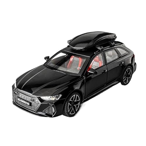 SCVWKAJA Massstabsgetreues Modell Auto 1:18 for Audi RS6 Simulierte Auto Modell Klassische Modell Metall Ornamente Sammlung Display Die-cast Fahrzeug(Black) von SCVWKAJA