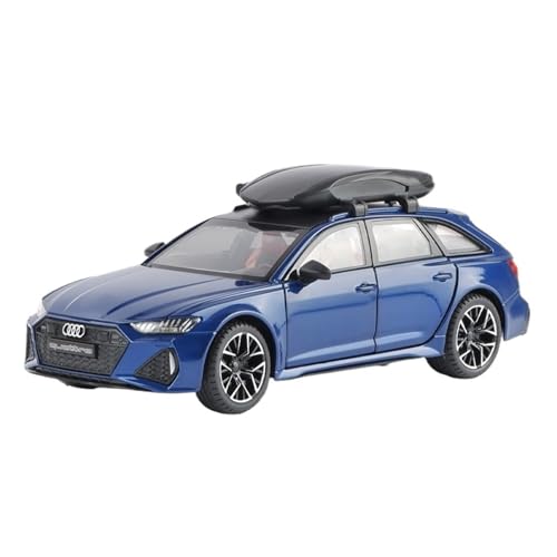 SCVWKAJA Massstabsgetreues Modell Auto 1:18 for Audi RS6 Simulierte Auto Modell Klassische Modell Metall Ornamente Sammlung Display Die-cast Fahrzeug(Blue) von SCVWKAJA