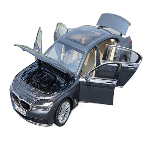 SCVWKAJA Massstabsgetreues Modell Auto 1:18 for BMW 7 Series 750Li Scale Replica Statische Anzeige Legierung Auto Modell Sammlung Serie Ornamente Die-cast Fahrzeug(Titanium) von SCVWKAJA