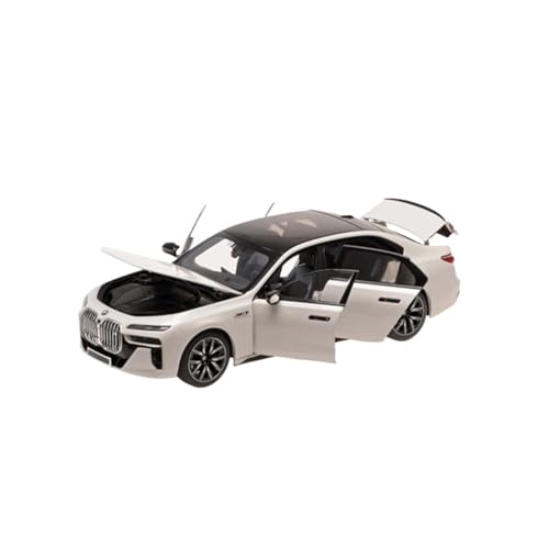 SCVWKAJA Massstabsgetreues Modell Auto 1:18 for BMW I7 2024 Fertigen Maßstab Legierung Auto Modell Hobby Sammlung Serie Ornamente Die-cast Fahrzeug(White) von SCVWKAJA