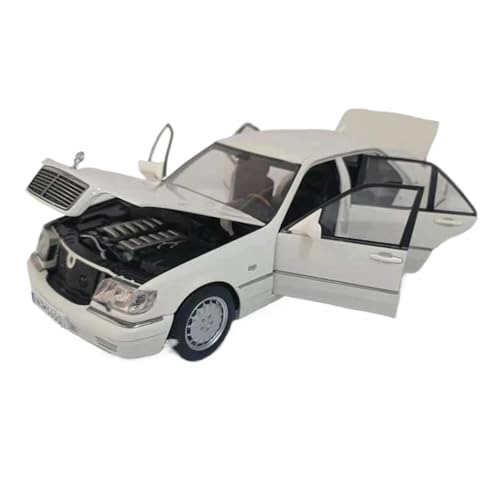 SCVWKAJA Massstabsgetreues Modell Auto 1:18 for Benz S600 Fertige Statische Legierung Automodellsammlung Inneneinrichtung Die-cast Fahrzeug(White) von SCVWKAJA