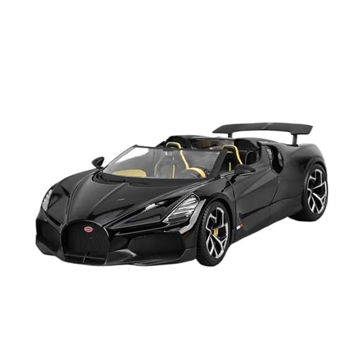 SCVWKAJA Massstabsgetreues Modell Auto 1:18 for Bugatti Mistral Sammler-Sportwagen Legierung Metall Statische Replik Modellauto-Ornamente Die-cast Fahrzeug(Black) von SCVWKAJA