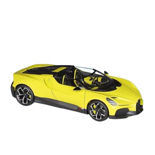 SCVWKAJA Massstabsgetreues Modell Auto 1:18 for Bugatti Mistral Simulierte Auto Modell Klassische Modell Metall Ornamente Sammlung Display Die-cast Fahrzeug(Yellow) von SCVWKAJA