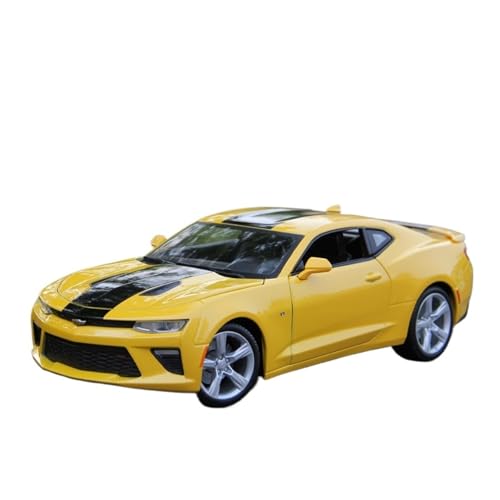 SCVWKAJA Massstabsgetreues Modell Auto 1:18 for Chevrolet Camaro Scale Replica Statische Anzeige Legierung Auto Modell Sammlung Serie Die-cast Fahrzeug(Yellow) von SCVWKAJA