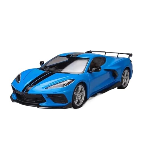 SCVWKAJA Massstabsgetreues Modell Auto 1:18 for Chevrolet Corvette 2020 Maßstab Replika Statische Anzeige Legierung Auto Modell Sammlung Serie Die-cast Fahrzeug(Blue) von SCVWKAJA