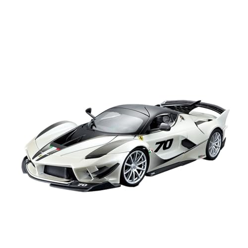 SCVWKAJA Massstabsgetreues Modell Auto 1:18 for Ferrari FXXK-EVO Simulierte Auto Modell Klassische Metall Ornamente Sammlung Display Die-cast Fahrzeug(White) von SCVWKAJA