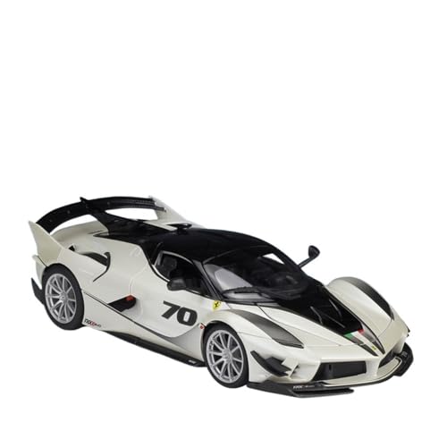 SCVWKAJA Massstabsgetreues Modell Auto 1:18 for Ferrari FXXK Sammlerstück Sportwagen Legierung Metall Statische Replik Modell Auto Ornamente Die-cast Fahrzeug(White) von SCVWKAJA