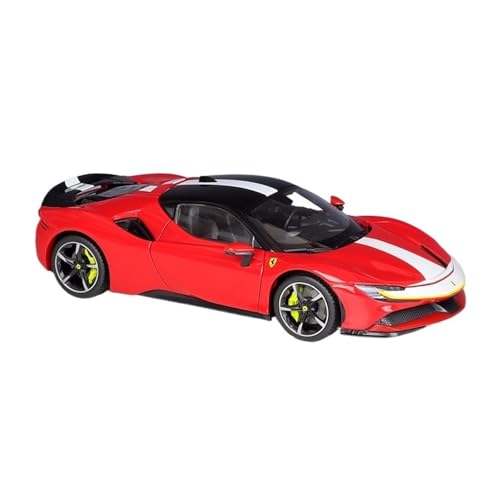 SCVWKAJA Massstabsgetreues Modell Auto 1:18 for Ferrari SF90 Spider Fertigmaßstab Legierung Automodell Hobby Sammlung Serie Ornamente Die-cast Fahrzeug(Red) von SCVWKAJA