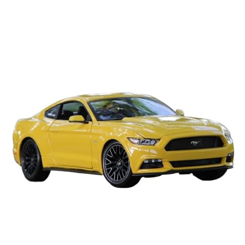 SCVWKAJA Massstabsgetreues Modell Auto 1:18 for Ford Mustang GT Replik Maßstab Modell Ornamente Legierung Hobby Sammlung Auto Modell Die-cast Fahrzeug(Yellow) von SCVWKAJA