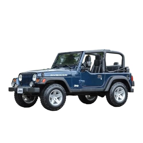 SCVWKAJA Massstabsgetreues Modell Auto 1:18 for Jeep Wrangler Scale Simulation Automodell Statische Geländewagenmodell Display Sammlung Die-cast Fahrzeug(Blue) von SCVWKAJA