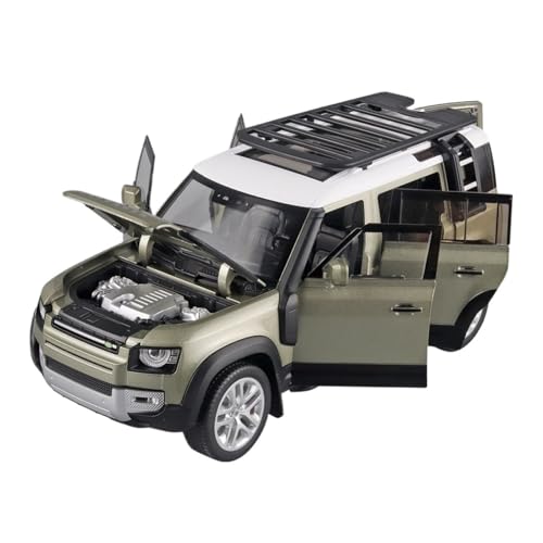 SCVWKAJA Massstabsgetreues Modell Auto 1:18 for Land Rover Defender 110 Automodell Simulation Statisches Legierungsmodell Metallsammlung Autoornamente Die-cast Fahrzeug(Green) von SCVWKAJA