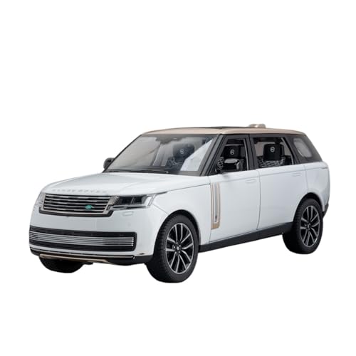 SCVWKAJA Massstabsgetreues Modell Auto 1:18 for Land Rover Range Rover Automodell Simulation Statisches Legierungsmodell Metallsammlung Autoornamente Die-cast Fahrzeug(White) von SCVWKAJA