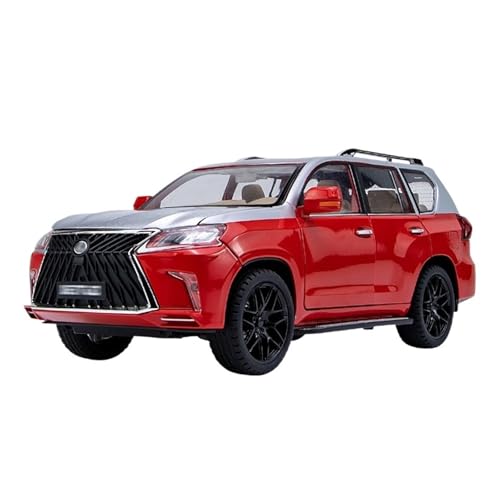 SCVWKAJA Massstabsgetreues Modell Auto 1:18 for Lexus LX570 Klassisches Automodell Aus Gusslegierung Simulation Von Geländewagen-Ornamenten Die-cast Fahrzeug(Red) von SCVWKAJA