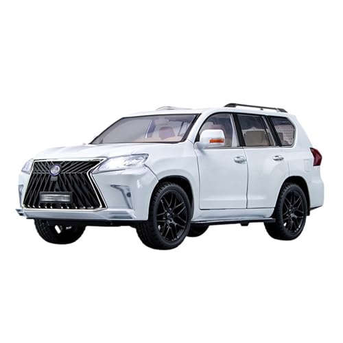 SCVWKAJA Massstabsgetreues Modell Auto 1:18 for Lexus LX570 Klassisches Automodell Aus Gusslegierung Simulation Von Geländewagen-Ornamenten Die-cast Fahrzeug(White) von SCVWKAJA