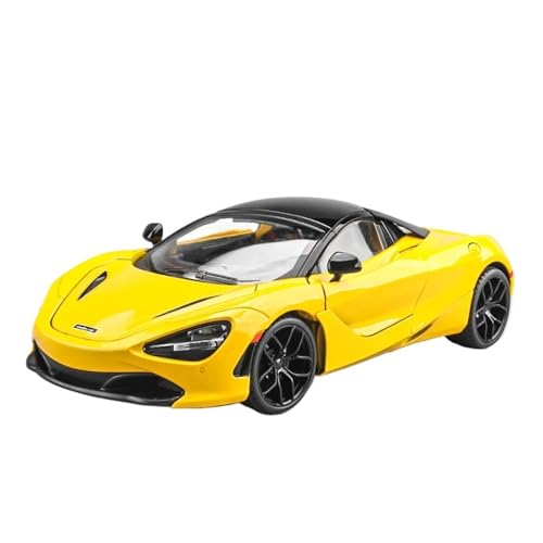 SCVWKAJA Massstabsgetreues Modell Auto 1:18 for McLaren 720S Automodell Simulation Statisches Legierungsmodell Metallsammlung Autoornamente Die-cast Fahrzeug(Yellow) von SCVWKAJA