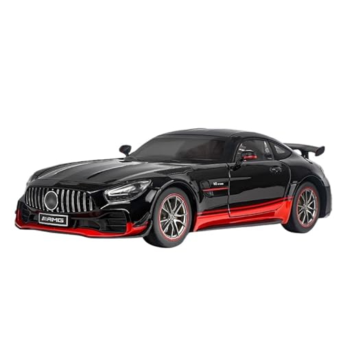 SCVWKAJA Massstabsgetreues Modell Auto 1:18 for Mercedes-Benz GTR Simulierte Auto Modell Klassische Metall Ornamente Sammlung Display Die-cast Fahrzeug(Black) von SCVWKAJA