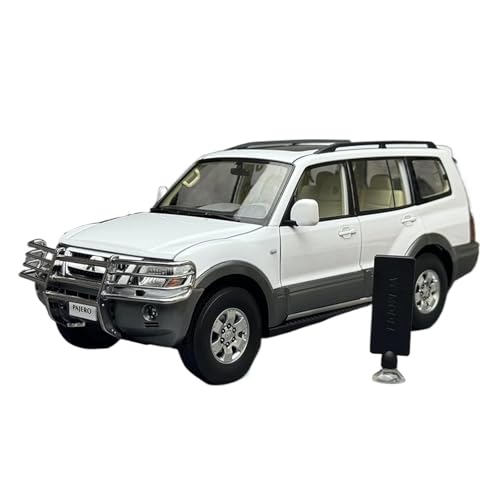 SCVWKAJA Massstabsgetreues Modell Auto 1:18 for Mitsubishi Pajero V73 Druckgusslegierungsauto, Hohe Nachahmungsautomodell-Home-Display-Sammlung Die-cast Fahrzeug(White) von SCVWKAJA