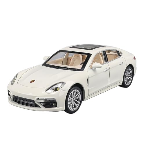 SCVWKAJA Massstabsgetreues Modell Auto 1:18 for Porsche Panamera Classic Gusslegierung Automodell Simulation Limousine Ornamente Display Die-cast Fahrzeug(White) von SCVWKAJA