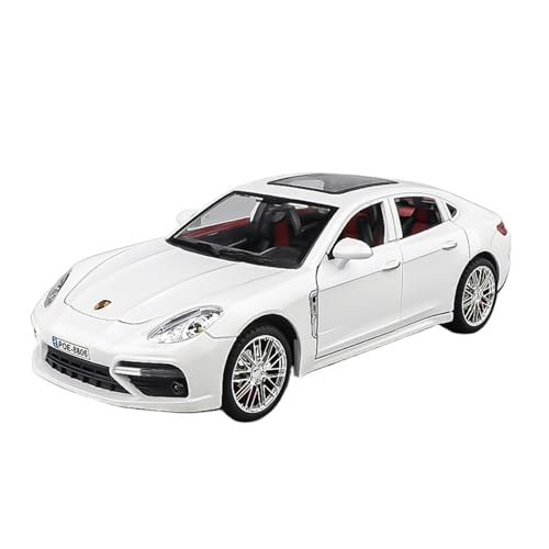 SCVWKAJA Massstabsgetreues Modell Auto 1:18 for Porsche Panamera Classic Gusslegierung Automodell Simulation Limousine Ornamente Display Die-cast Fahrzeug(White 1) von SCVWKAJA