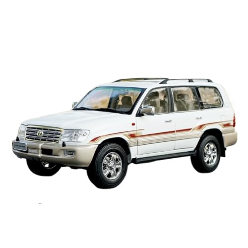SCVWKAJA Massstabsgetreues Modell Auto 1:18 for Toyota Land Cruiser LC100 Replika Maßstab Moderne Modell Ornamente Legierung Hobby Sammlung Auto Modell Die-cast Fahrzeug(White) von SCVWKAJA