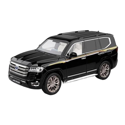 SCVWKAJA Massstabsgetreues Modell Auto 1:18 for Toyota Land Cruiser LC300 Zinklegierung Casting Scale Automodell Simulation Metall Ornamente Dekoration Die-cast Fahrzeug(Black) von SCVWKAJA