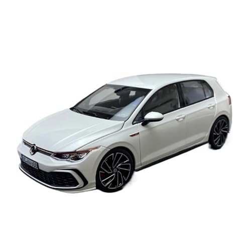 SCVWKAJA Massstabsgetreues Modell Auto 1:18 for Volkswagen Golf GTI 2020 Fertig Luxus Legierung Auto Modell Metall Wohnzimmer Ornamente Fahrzeug Die-cast Fahrzeug(White) von SCVWKAJA