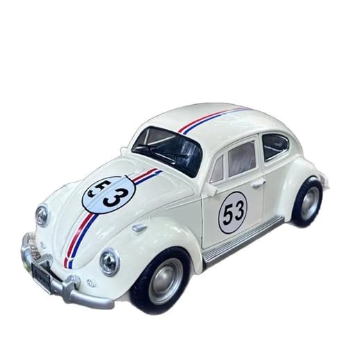 SCVWKAJA Massstabsgetreues Modell Auto 1:18 for Volkswagen Käfer 1955 Retro Vintage Auto Sammlung Ornamente Luxus Statische Auto Modell Die-cast Fahrzeug(White) von SCVWKAJA