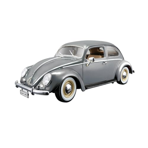 SCVWKAJA Massstabsgetreues Modell Auto 1:18 for Volkswagen Käfer Scale Replica Statische Anzeige Legierung Auto Modell Sammlung Serie Die-cast Fahrzeug(Titanium) von SCVWKAJA