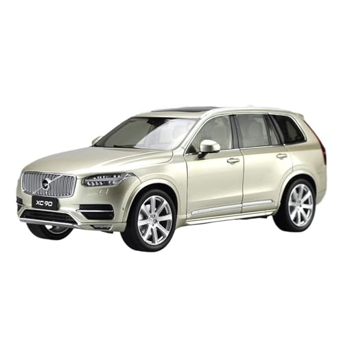 SCVWKAJA Massstabsgetreues Modell Auto 1:18 for Volvo XC90 SUV Simulierte Auto Modell Klassische Metall Ornamente Sammlung Display Die-cast Fahrzeug(Gold) von SCVWKAJA