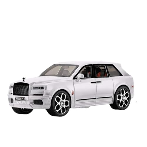 SCVWKAJA Massstabsgetreues Modell Auto 1:20 Für Rolls-Royce Cullinan Legierung Metall Miniatur Auto Modell Sammlung Büro Möbel Dekoration Die-cast Fahrzeug(White) von SCVWKAJA