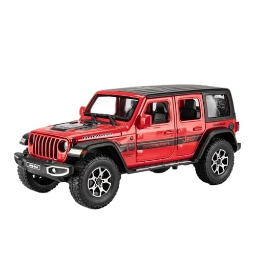 SCVWKAJA Massstabsgetreues Modell Auto 1:22 Für Jeeps Wrangler Rubicon Limousine Legierung Metall Modell Auto Sammlung Hobby Modell Display Ornamente Die-cast Fahrzeug(Red) von SCVWKAJA