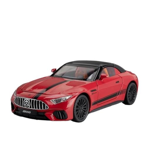 SCVWKAJA Massstabsgetreues Modell Auto 1:22 Für Mercedes SL63 Miniatur Metall Auto Modell Maßstab Zink-Legierung Fahrzeug Ornamente Dekoration Die-cast Fahrzeug(Red) von SCVWKAJA