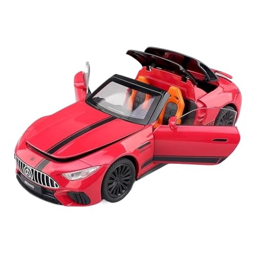 SCVWKAJA Massstabsgetreues Modell Auto 1:22 for Mercedes-Benz SL63 Statische Legierung Automodell Maßstab Druckguss Fahrzeug Dekoration Serie Die-cast Fahrzeug(Red) von SCVWKAJA