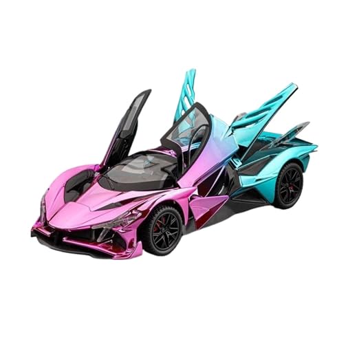 SCVWKAJA Massstabsgetreues Modell Auto 1:24 Für Apollo-Projekt EVO Legierung Automodell Ornamente Miniatur Metall Simulation Sammlung Modell Die-cast Fahrzeug(Red) von SCVWKAJA