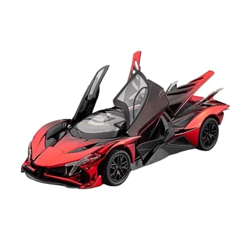 SCVWKAJA Massstabsgetreues Modell Auto 1:24 Für Apollo-Projekt EVO Legierung Automodell Ornamente Miniatur Metall Simulation Sammlung Modell Die-cast Fahrzeug(Red a) von SCVWKAJA