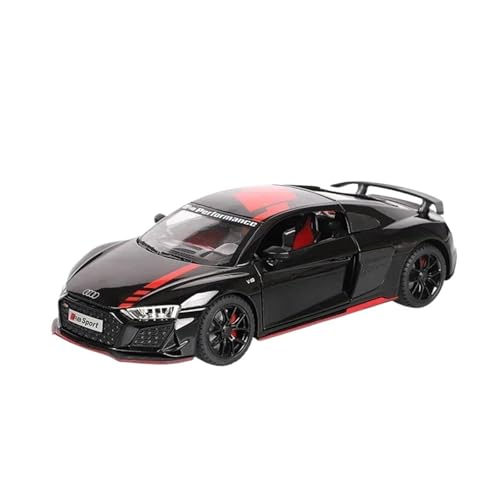SCVWKAJA Massstabsgetreues Modell Auto 1:24 Für Audi R8 V10 Sport Legierung Fahrzeug Auto Modell Miniatur Maßstab Modell Auto Sammeln Die-cast Fahrzeug(Black) von SCVWKAJA