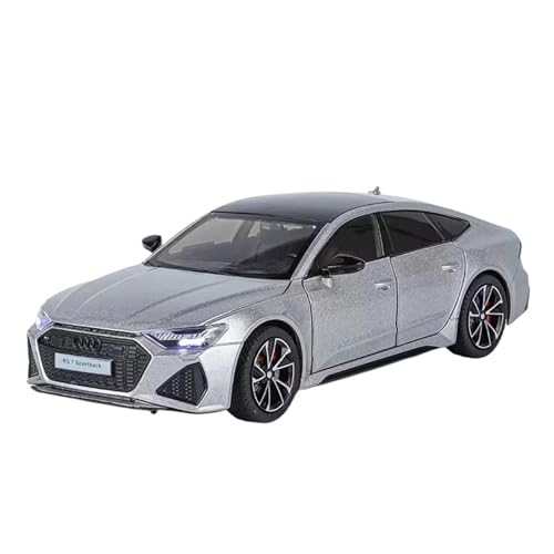 SCVWKAJA Massstabsgetreues Modell Auto 1:24 Für Audi RS7 Klassische Legierung Auto Modell Druckguss Metall Fahrzeug Modell Statische Sammlerstück Die-cast Fahrzeug(Silver) von SCVWKAJA