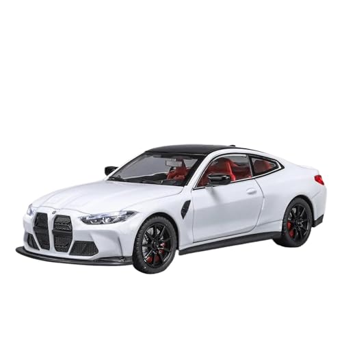 SCVWKAJA Massstabsgetreues Modell Auto 1:24 Für BMW M4 IM Legierung Auto Modell Erste Montage Simulation Druckguss Statische Modell Die-cast Fahrzeug(White) von SCVWKAJA