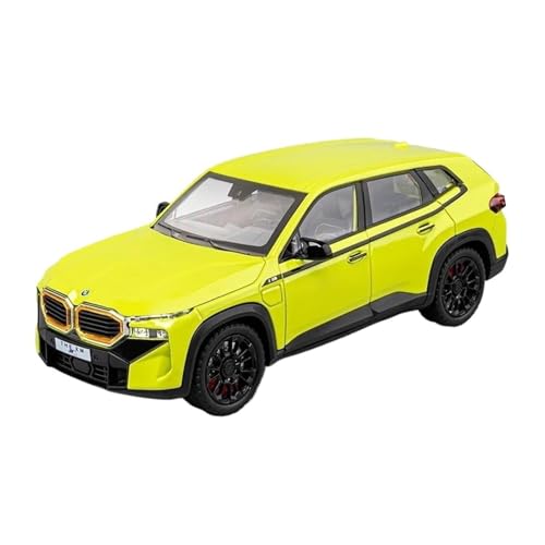 SCVWKAJA Massstabsgetreues Modell Auto 1:24 Für BMW XM Legierung Auto Modell Mit Sound Licht Effekte Wind-Up Mechanismus Sammler Die-cast Fahrzeug(Yellow) von SCVWKAJA