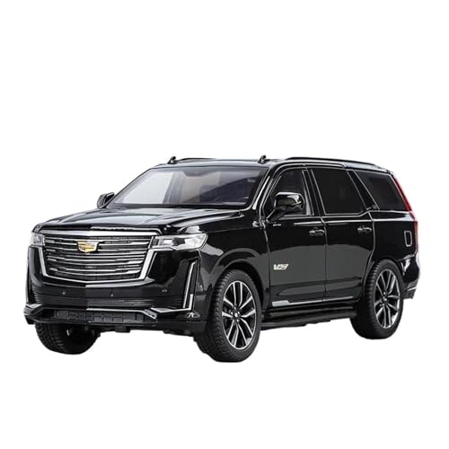 SCVWKAJA Massstabsgetreues Modell Auto 1:24 Für Cadillac Escalade SUV Statische Legierung Luxusautomodell Metallfahrzeugmodell Home Fashion Ornamente Die-cast Fahrzeug(Black) von SCVWKAJA