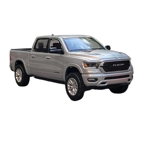 SCVWKAJA Massstabsgetreues Modell Auto 1:24 Für Dodge RAM 1500 Rebel Alloy Mini-Druckguss-Metallfahrzeugmodell-Simulationsdisplay-Sammlung Die-cast Fahrzeug(Titanium) von SCVWKAJA