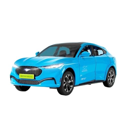 SCVWKAJA Massstabsgetreues Modell Auto 1:24 Für Ford Mustang Mach-E Simulation Auto Metall Legierung Modell Auto Ornamente Display Sammlung Die-cast Fahrzeug(Blue) von SCVWKAJA