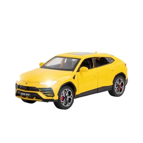 SCVWKAJA Massstabsgetreues Modell Auto 1:24 Für Lamborghini Urus Miniatur Fertig Druckguss Legierung Metall Auto Modell Serie Ornamente Die-cast Fahrzeug(Yellow) von SCVWKAJA