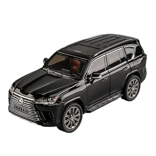 SCVWKAJA Massstabsgetreues Modell Auto 1:24 Für Lexus LX600 SUV Legierung Legierung Druckguss Auto Modell Maßstab Modell Mit Sound Und Licht Ausstellung Die-cast Fahrzeug(Black) von SCVWKAJA