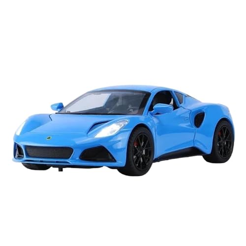 SCVWKAJA Massstabsgetreues Modell Auto 1:24 Für Lotus Emira Exquisite Luxus Legierung Auto Modell Maßstab Fahrzeug Modell Dynamische Ornamente Die-cast Fahrzeug(Blue) von SCVWKAJA